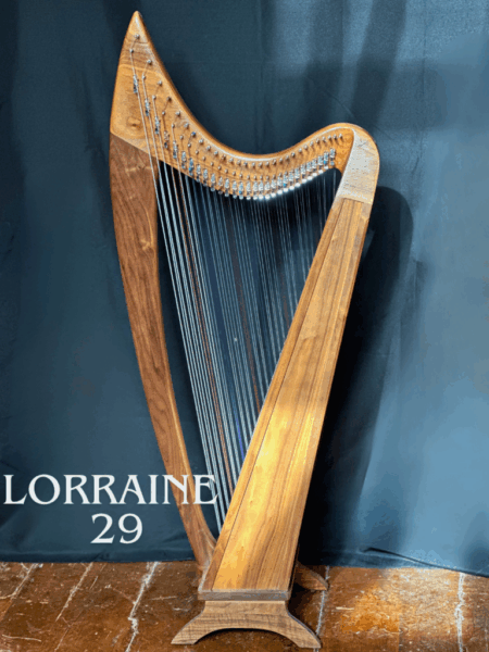 Stoney End Lorraine 29 String Walnut Harp Package Full Loveland Levers