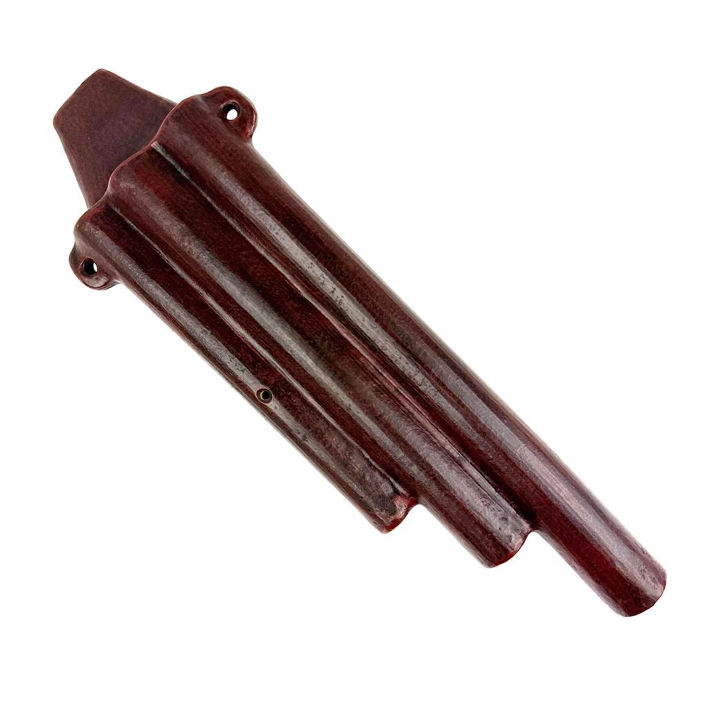 Native American Ceramic Triple Harmony Flute (F, G# C), by Nash Tavewa