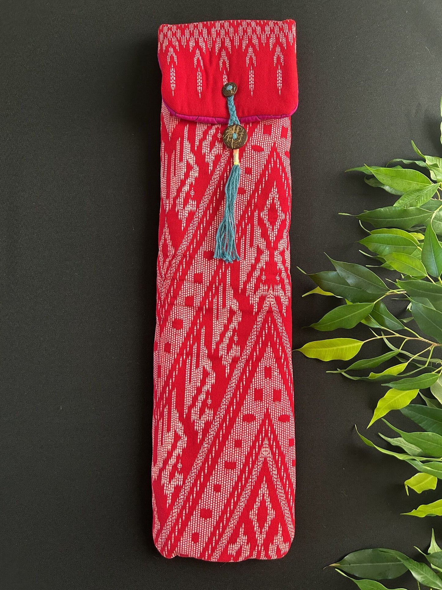 Little Fish Cotton Flute Bag - Red Vision - Suitable for Medium Flute