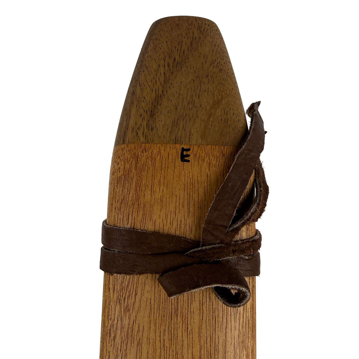 Native American Drone Flute in E minor by Nash Tavewa, Mahogany with Acacia Mouthpiece