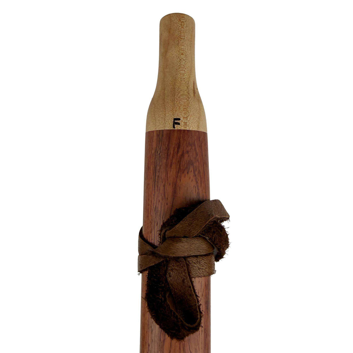 Native American Flute in F Minor by Nash Tavewa, Bubinga with Quilted Maple Mouthpiece