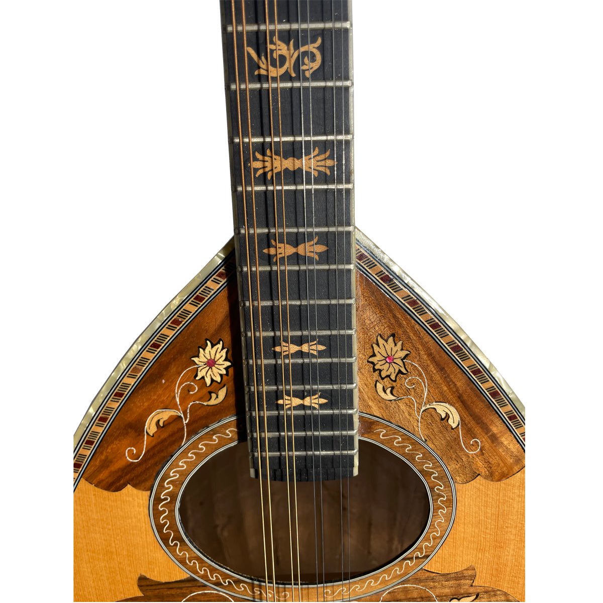 Sakis 8 String Bouzouki, 60 Stave Natural Special Walnut Back Bouzoukis Lark in the Morning