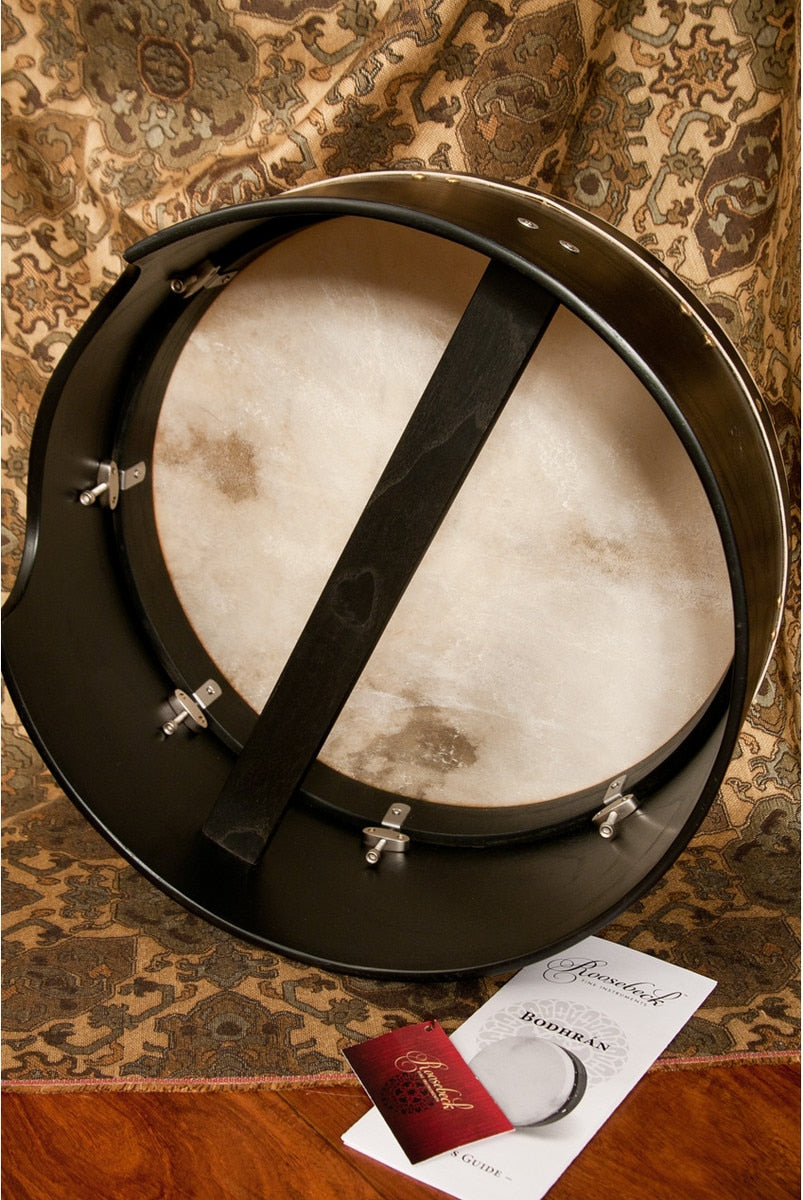 Roosebeck Bodhran, 16"x7", Tunable, Black, Single