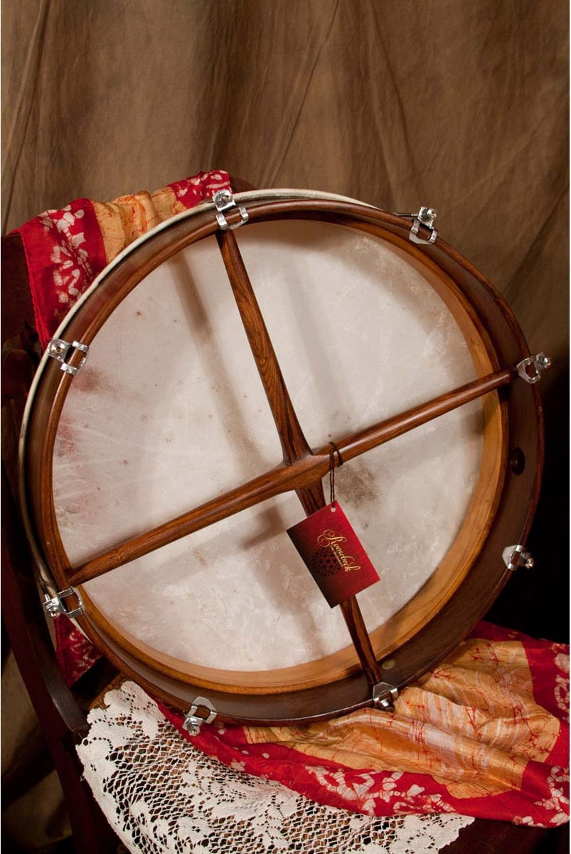 Roosebeck Bodhran, 18"x3.5", Tune, Rosewd, Cross