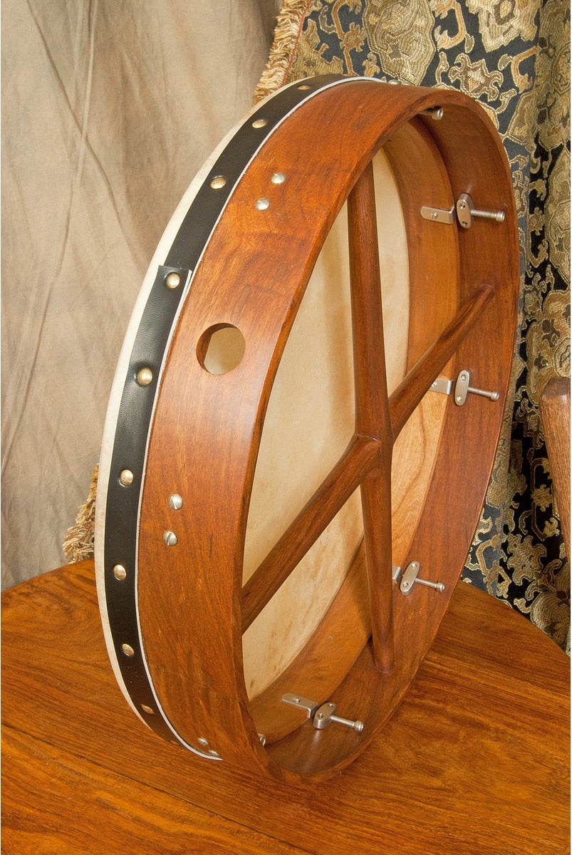 Roosebeck Bodhran, 18", Tune, Rosewd, Double,Cross