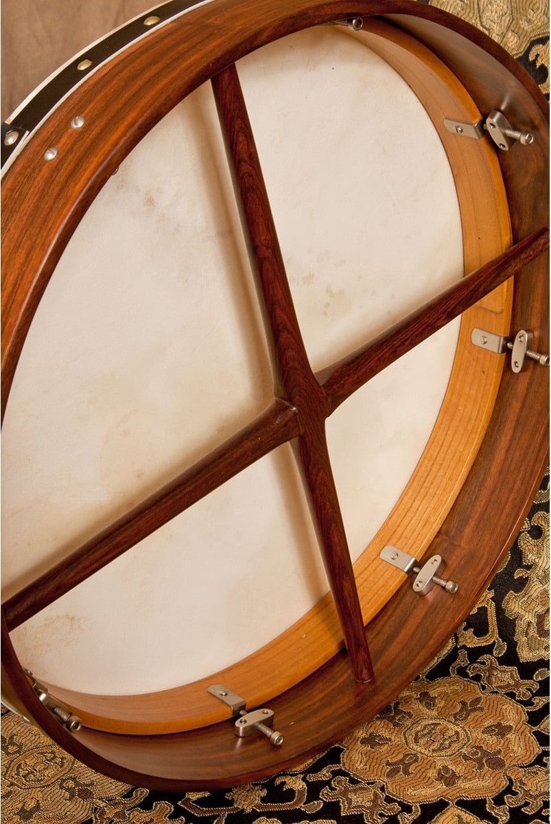 Roosebeck Bodhran, 18", Tune, Rswd, Soft, Cross