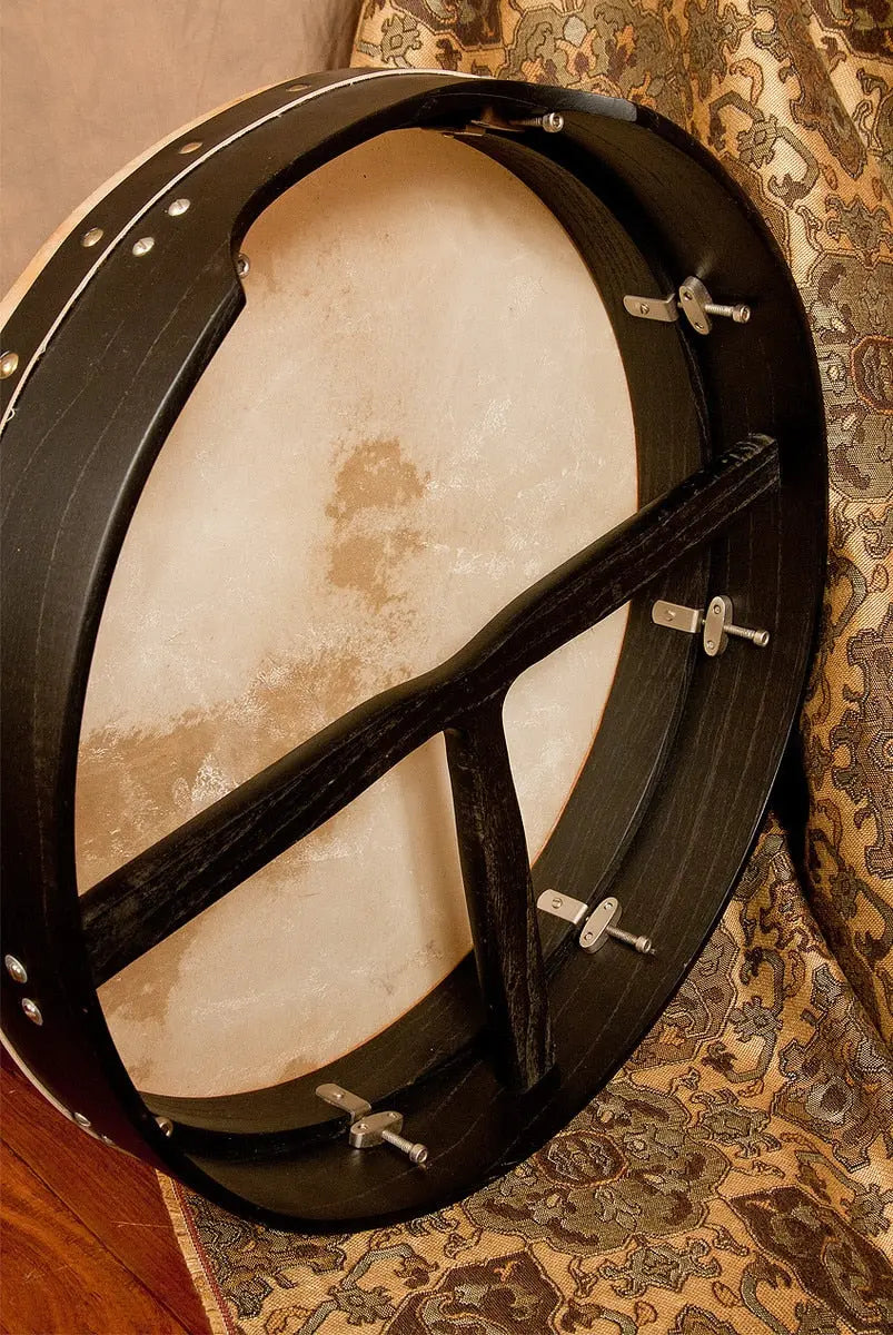 Roosebeck Bodhran, 18" x 4", Tune, Black, T-Bar