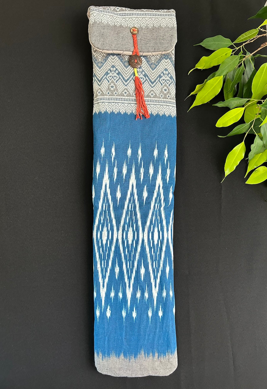 Little Fish Cotton Flute Bag - Berkeley Blue - Suitable for Large Flute Flute Bags Little Fish Artwork