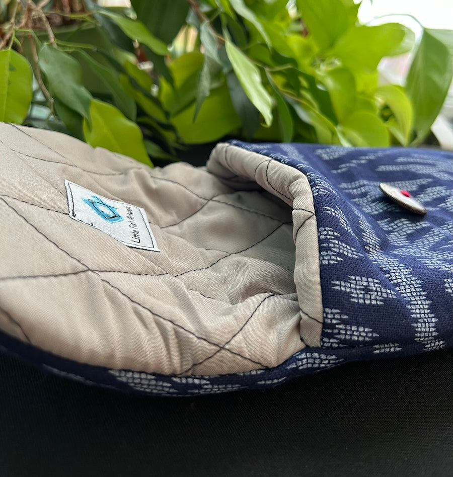 Little Fish Cotton Flute Bag - Blue Vision - Suitable for Medium Flute Flute Bags Little Fish Artwork