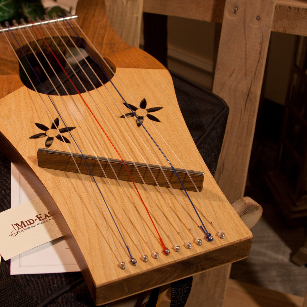 Mid-East Mini Kinnor Harp - Light - Walnut Harps Mid-East