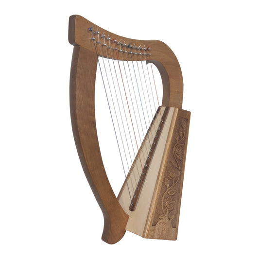 Roosebeck 21 Inch Baby Harp 12 String Walnut + String Set + Tuning Tool