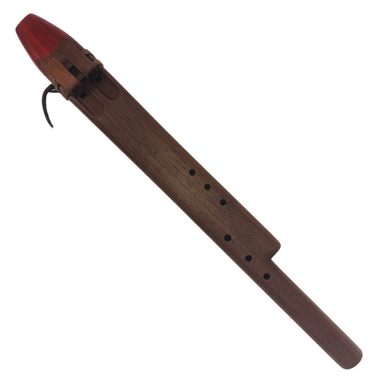 Native American Harmony Double Flute in D minor and A minor by Nash Tavewa, Peruvian Black Walnut with Padauk Mouthpiece