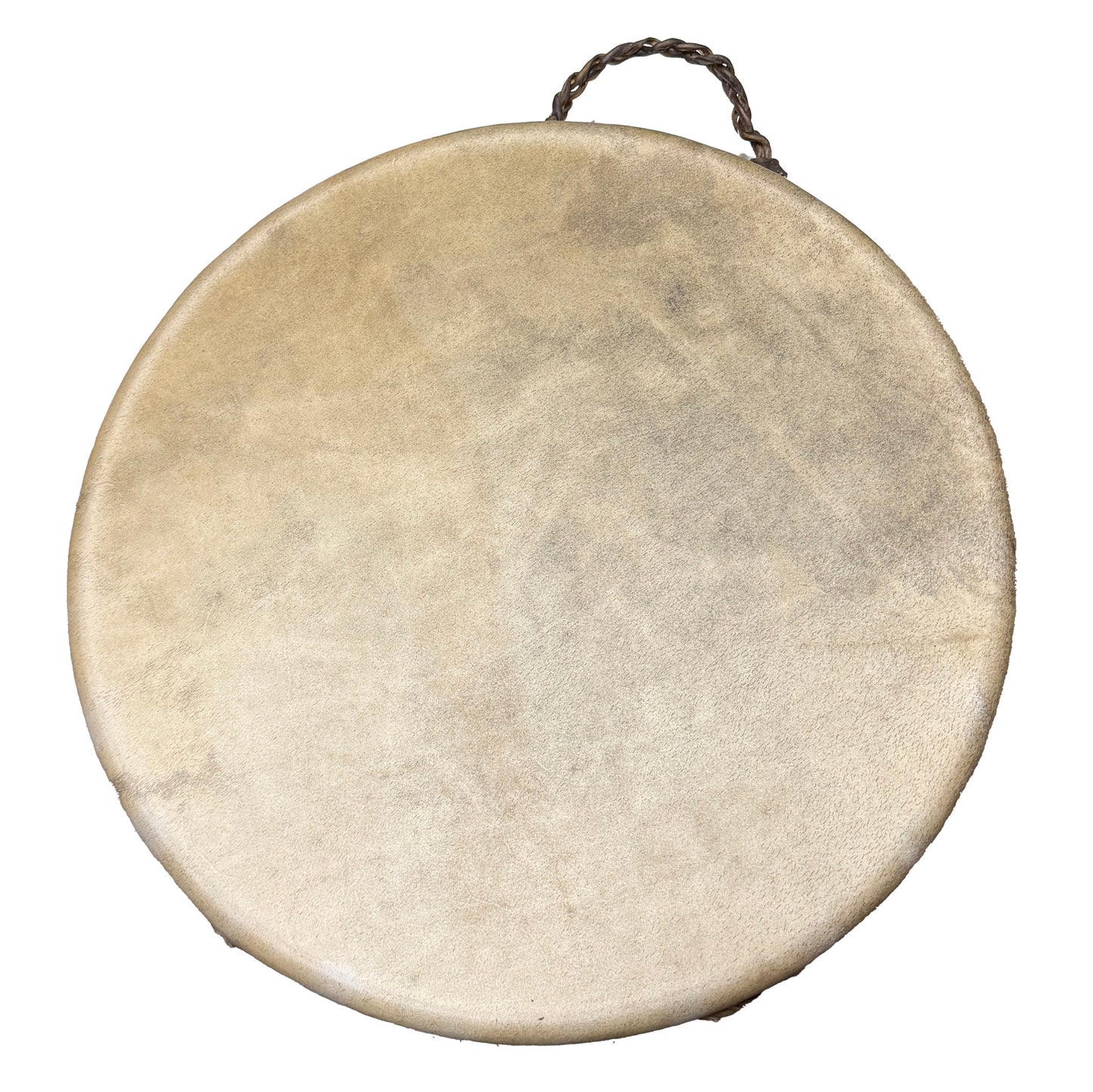 バイソンハイドハンドドラム、両面、18インチ、ビーター付き、ナッシュ・タベワ作