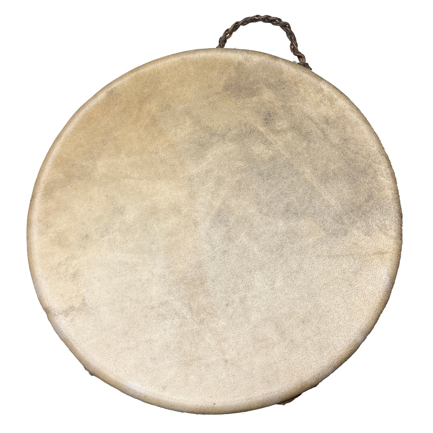 Bison Hide Hand Drum, Double-Sided, 18-inch, with Beater, by Nash Tavewa