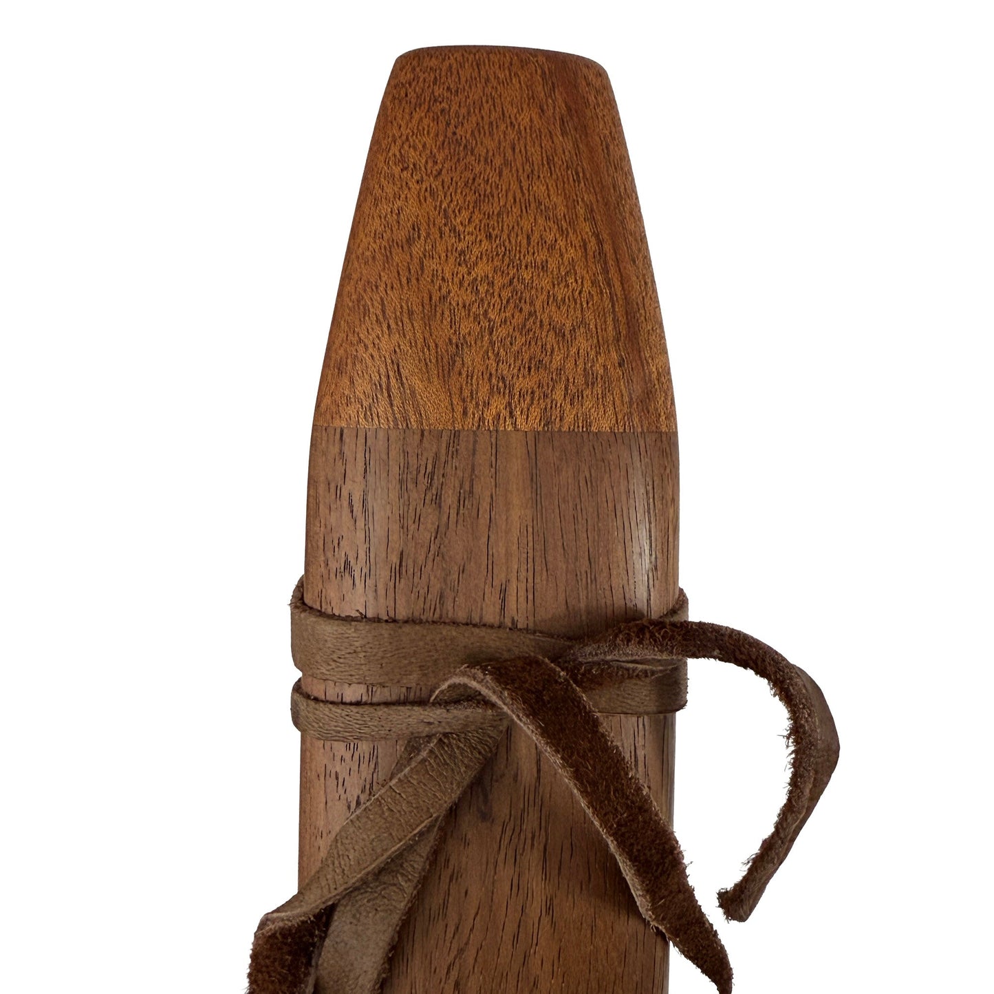 Native American Harmony Double Flute in E minor and B minor by Nash Tavewa, Peruvian Black Walnut with Mahogany Mouthpiece