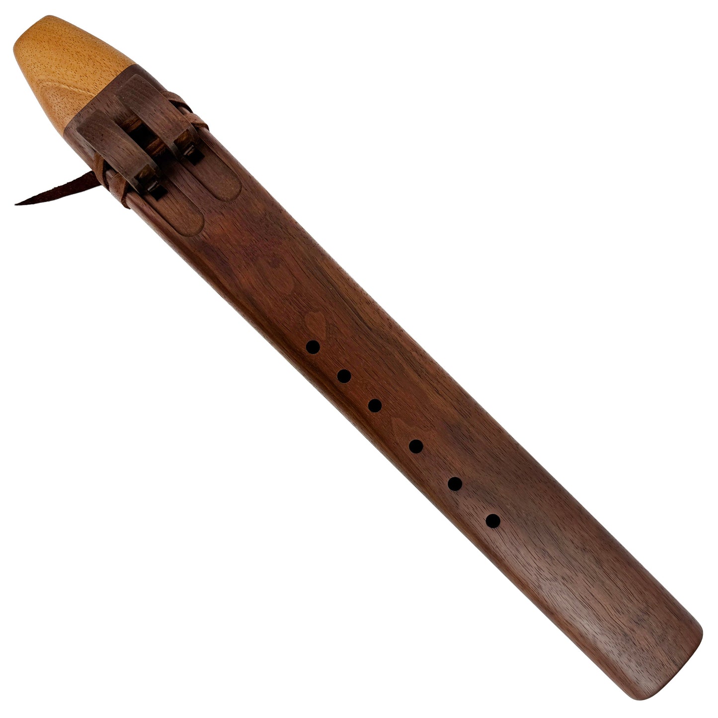 Native American Drone Flute in E minor by Nash Tavewa, Peruvian Black Walnut with Acacia Mouthpiece