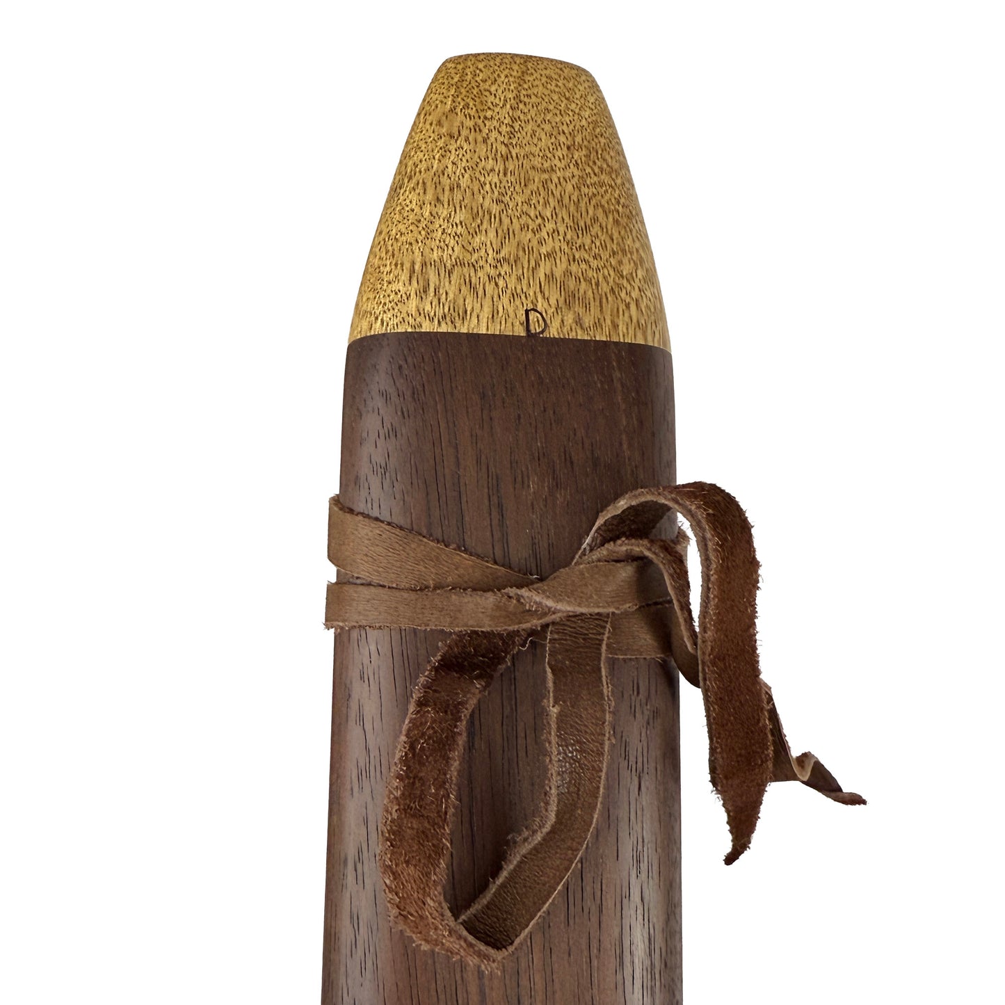 Native American Drone Flute in D minor by Nash Tavewa, Peruvian Black Walnut with Acacia Mouthpiece