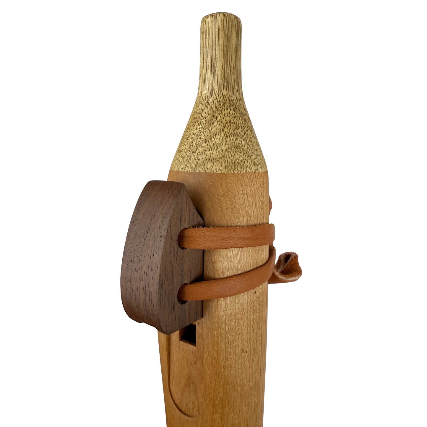 Native American Flute in Low C Minor by Nash Tavewa, Cherry with Acacia Mouthpiece