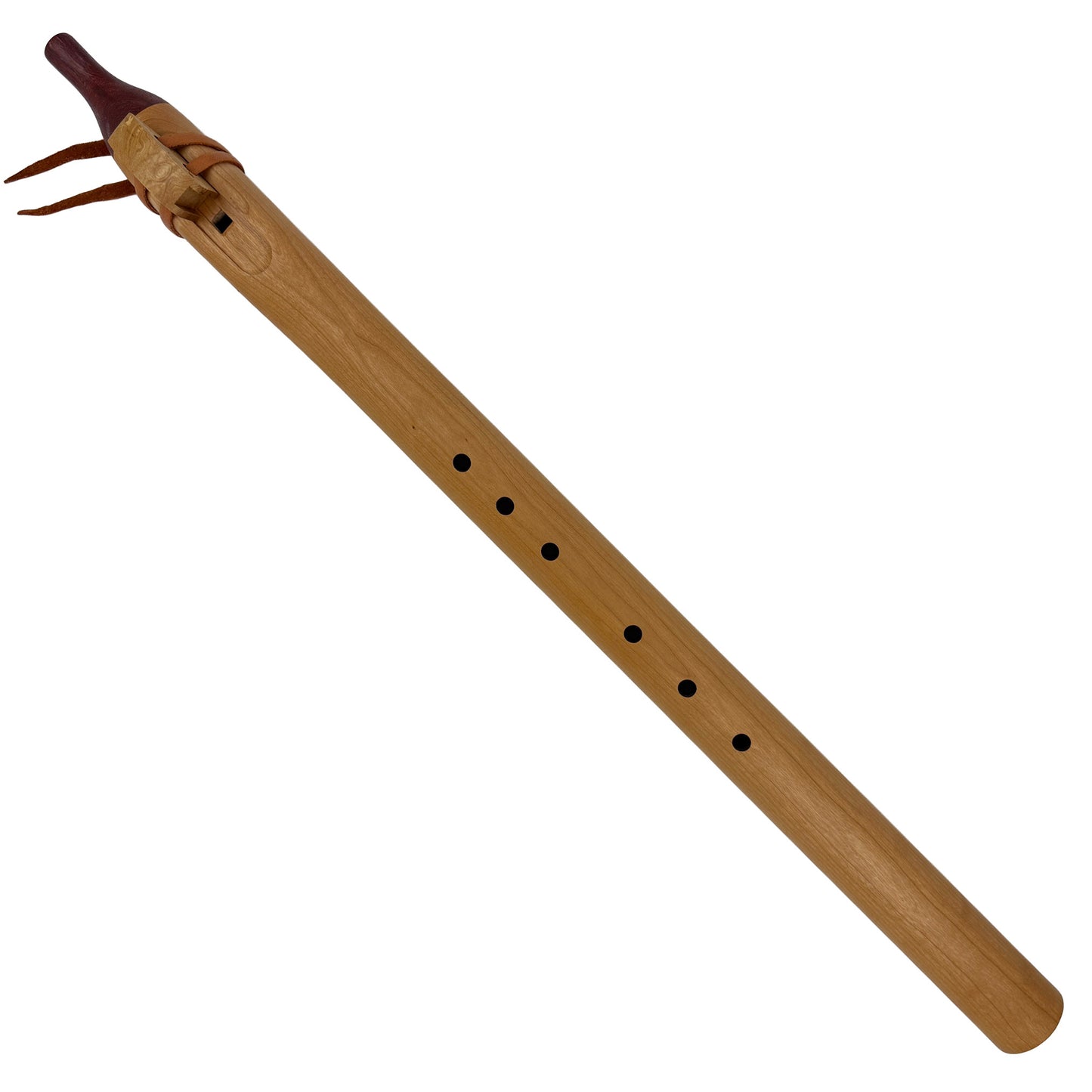 Native American Flute in Low B Minor, by Nash Tavewa, Cherry with Padauk Mouthpiece