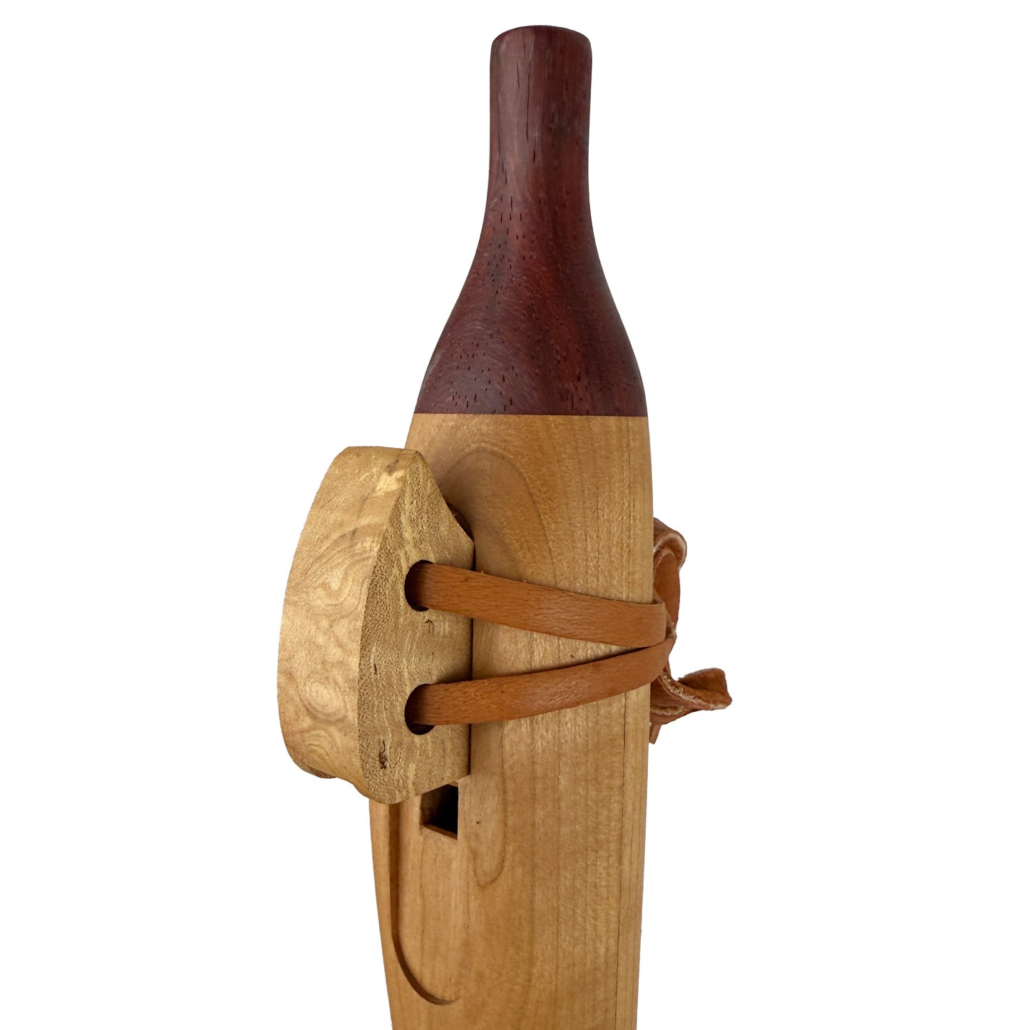 Native American Flute in Low B Minor, by Nash Tavewa, Cherry with Padauk Mouthpiece