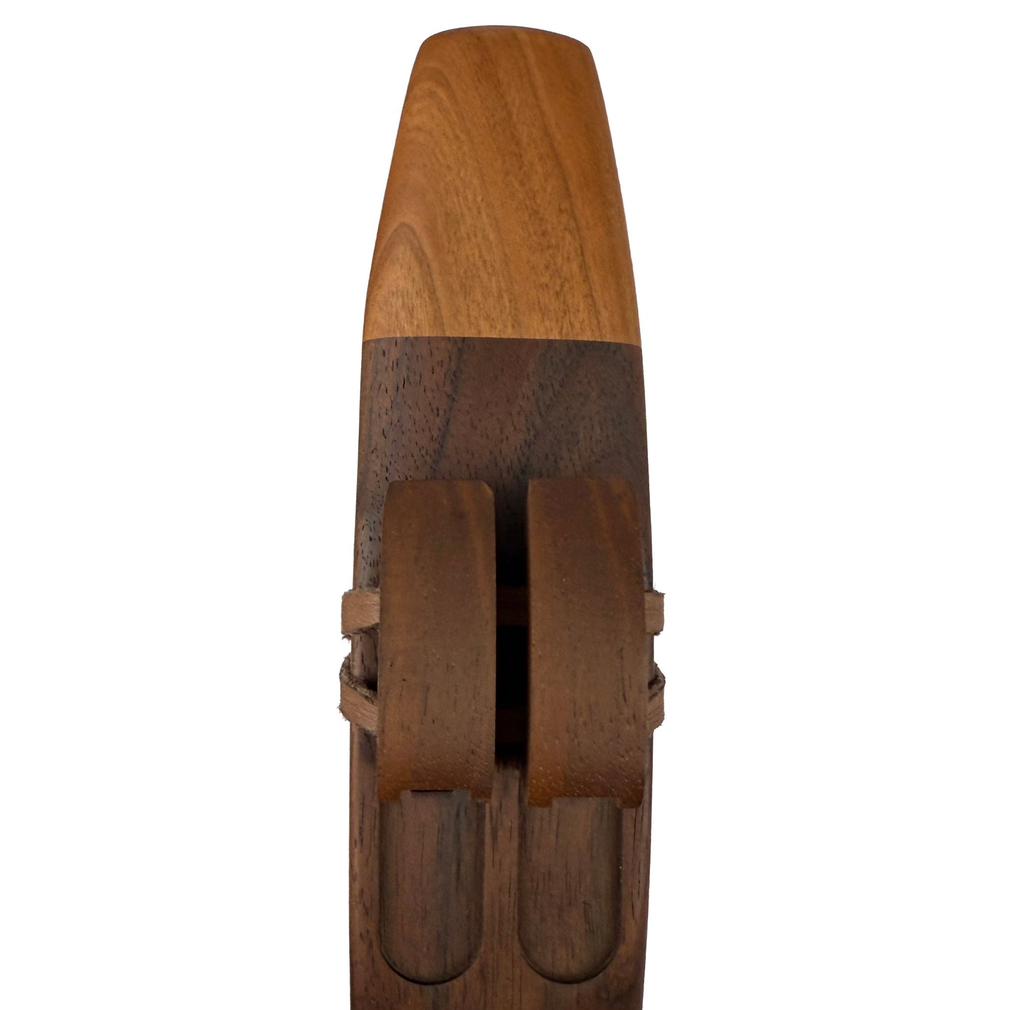 Native American Drone Flute in A minor by Nash Tavewa, Peruvian Black Walnut with Cherry Mouthpiece