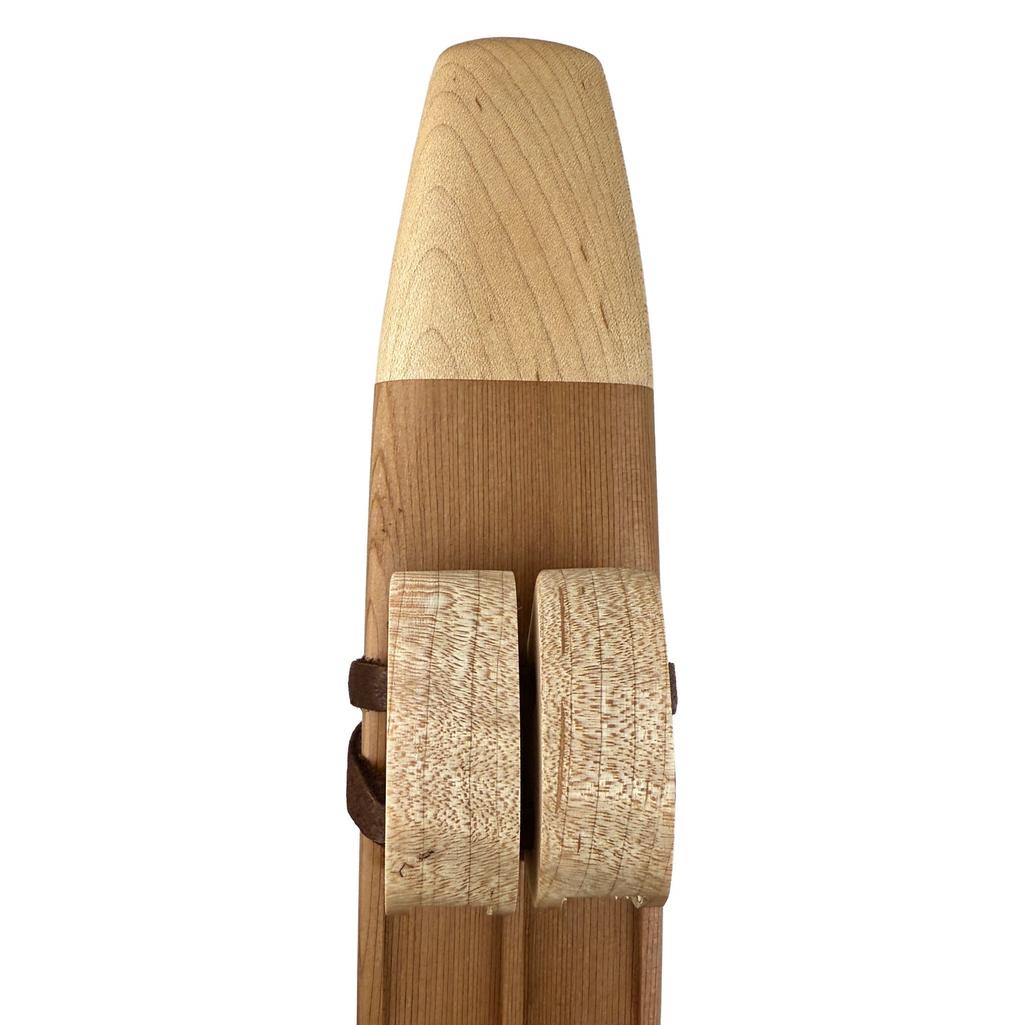 Native American Drone Flute in High C minor by Nash Tavewa, Western Red Cedar with Maple Mouthpiece