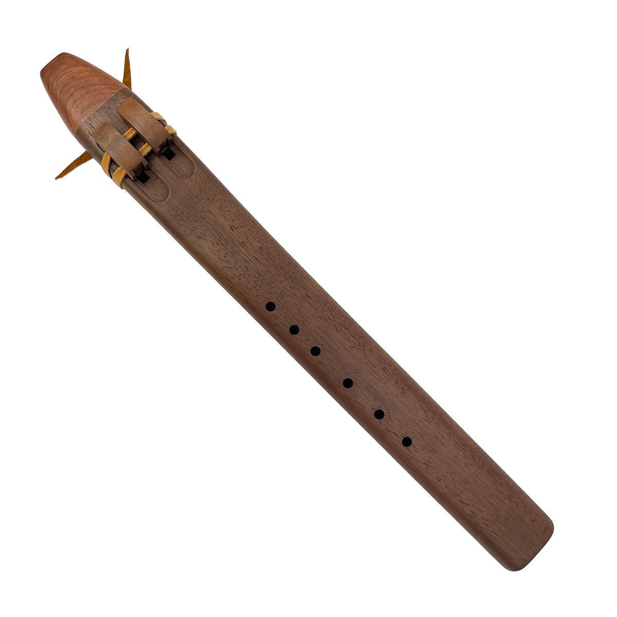 Native American Double Flute in Low D minor by Nash Tavewa, Black Walnut Native American Flutes Nash Tavewa