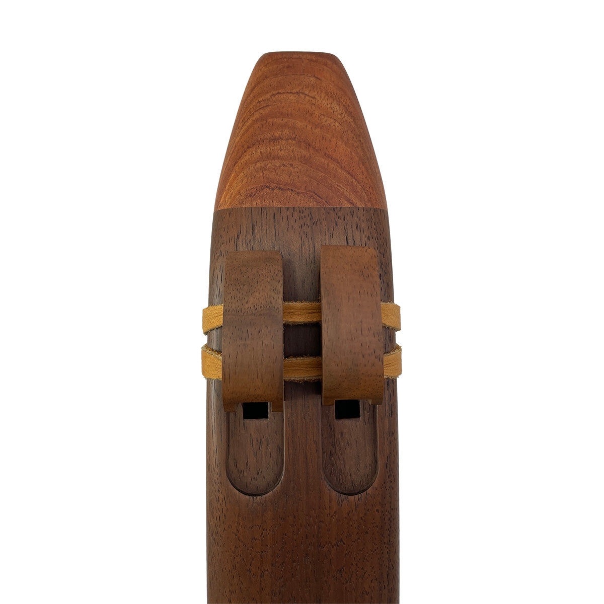 Native American Double Flute in Low D minor by Nash Tavewa, Black Walnut Native American Flutes Nash Tavewa