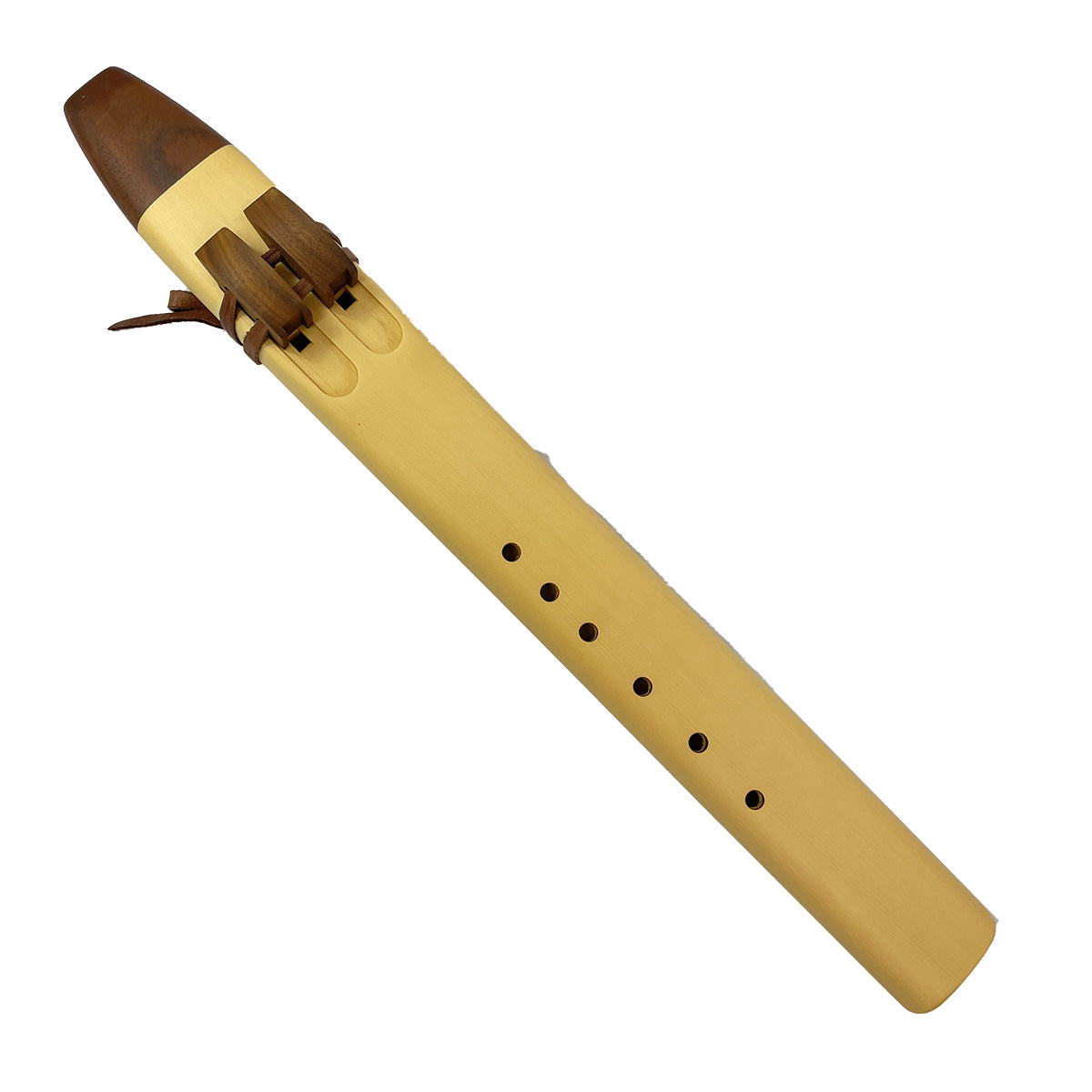 Native American Double Flute in F minor by Nash Tavewa, Yellow Cedar Native American Flutes Nash Tavewa