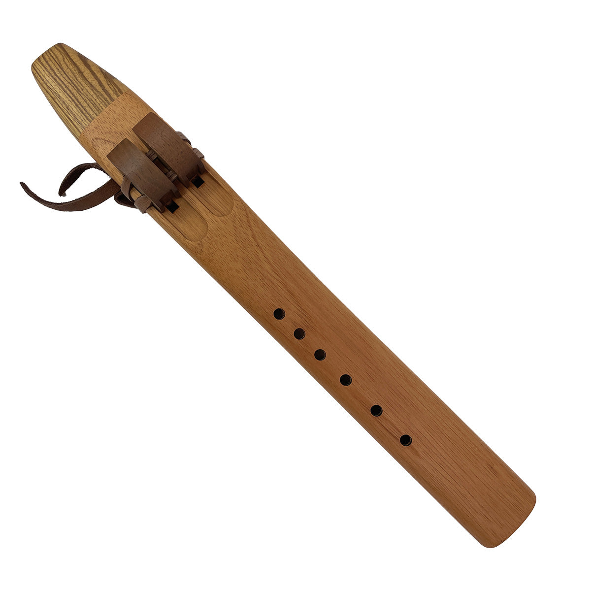 Native American Double Flute in A minor by Nash Tavewa, Mahogany Native American Flutes Nash Tavewa