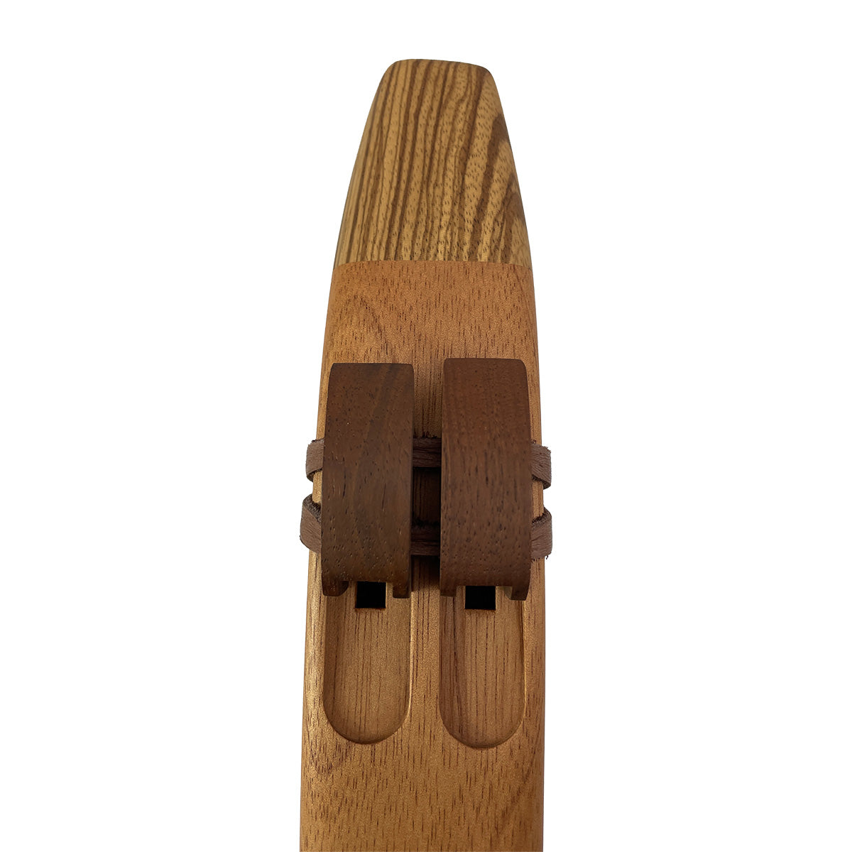 Native American Double Flute in A minor by Nash Tavewa, Mahogany Native American Flutes Nash Tavewa