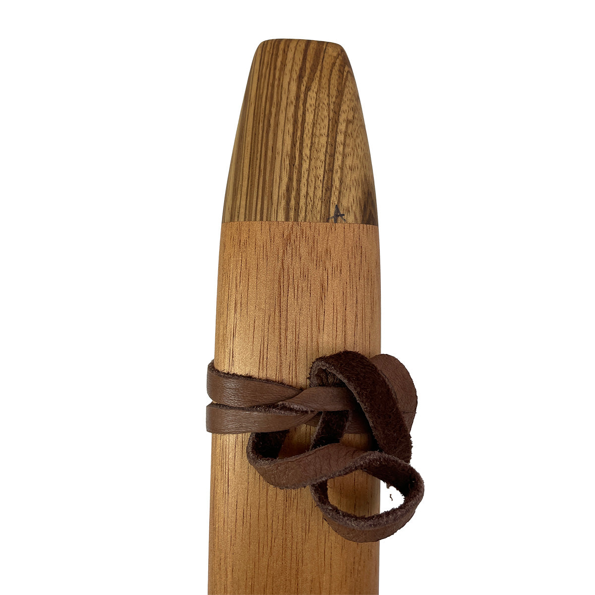 Native American Double Flute in A minor by Nash Tavewa, Mahogany Native American Flutes Nash Tavewa
