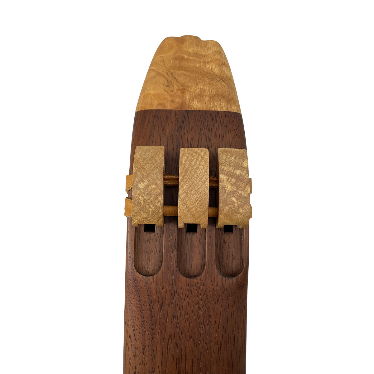Native American Harmony Triple Flute in D and G by Nash Tavewa, Mahogany with Curly Maple Mouthpiece Native American Flutes Nash Tavewa