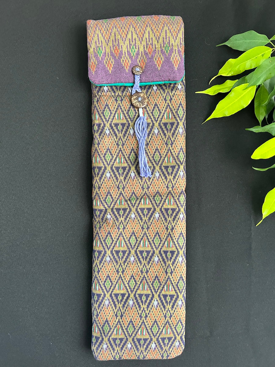 Little Fish Cotton Flute Bag - Snazzy Peacock - Suitable for Medium Flute Flute Bags Little Fish Artwork