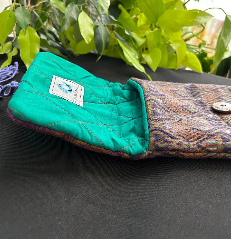 Little Fish Cotton Flute Bag - Snazzy Peacock - Suitable for Medium Flute Flute Bags Little Fish Artwork