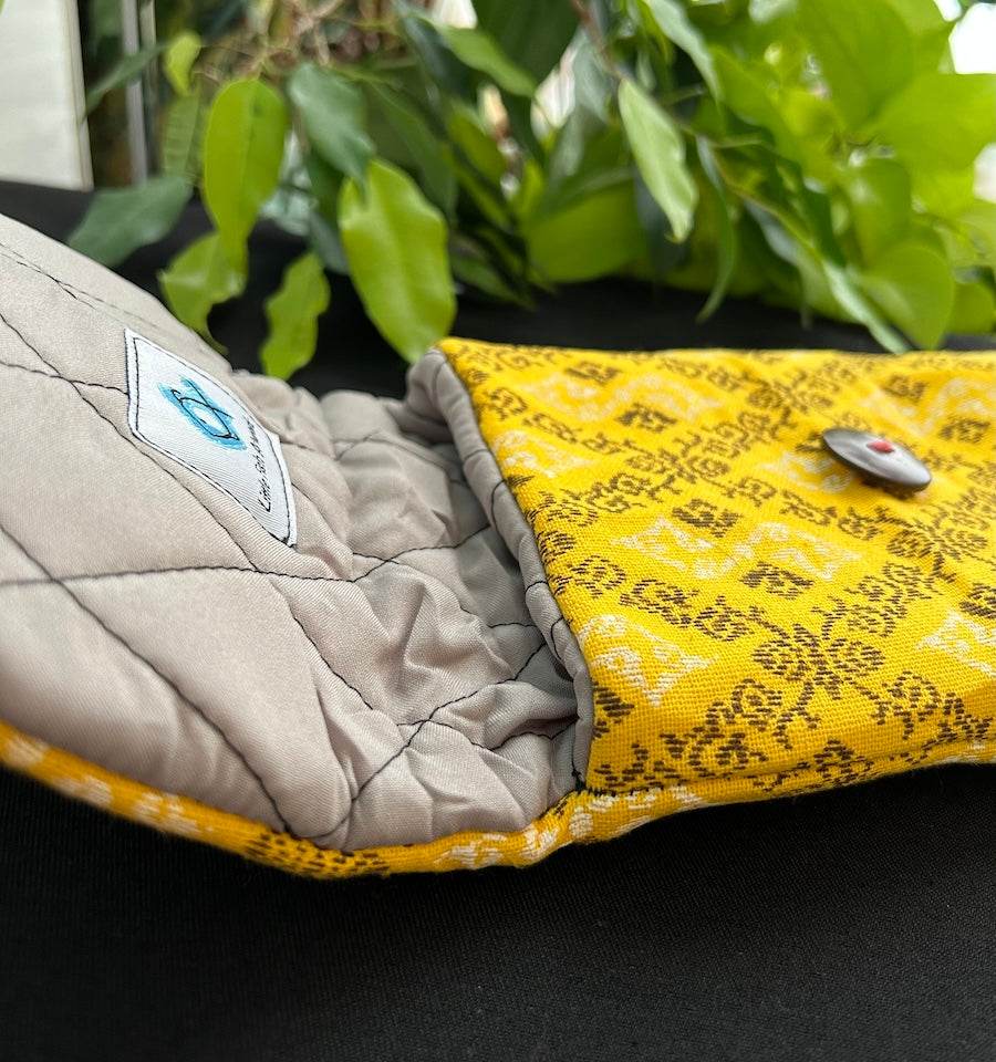 Little Fish Cotton Flute Bag - Sunflower - Suitable for Medium Flute Flute Bags Little Fish Artwork