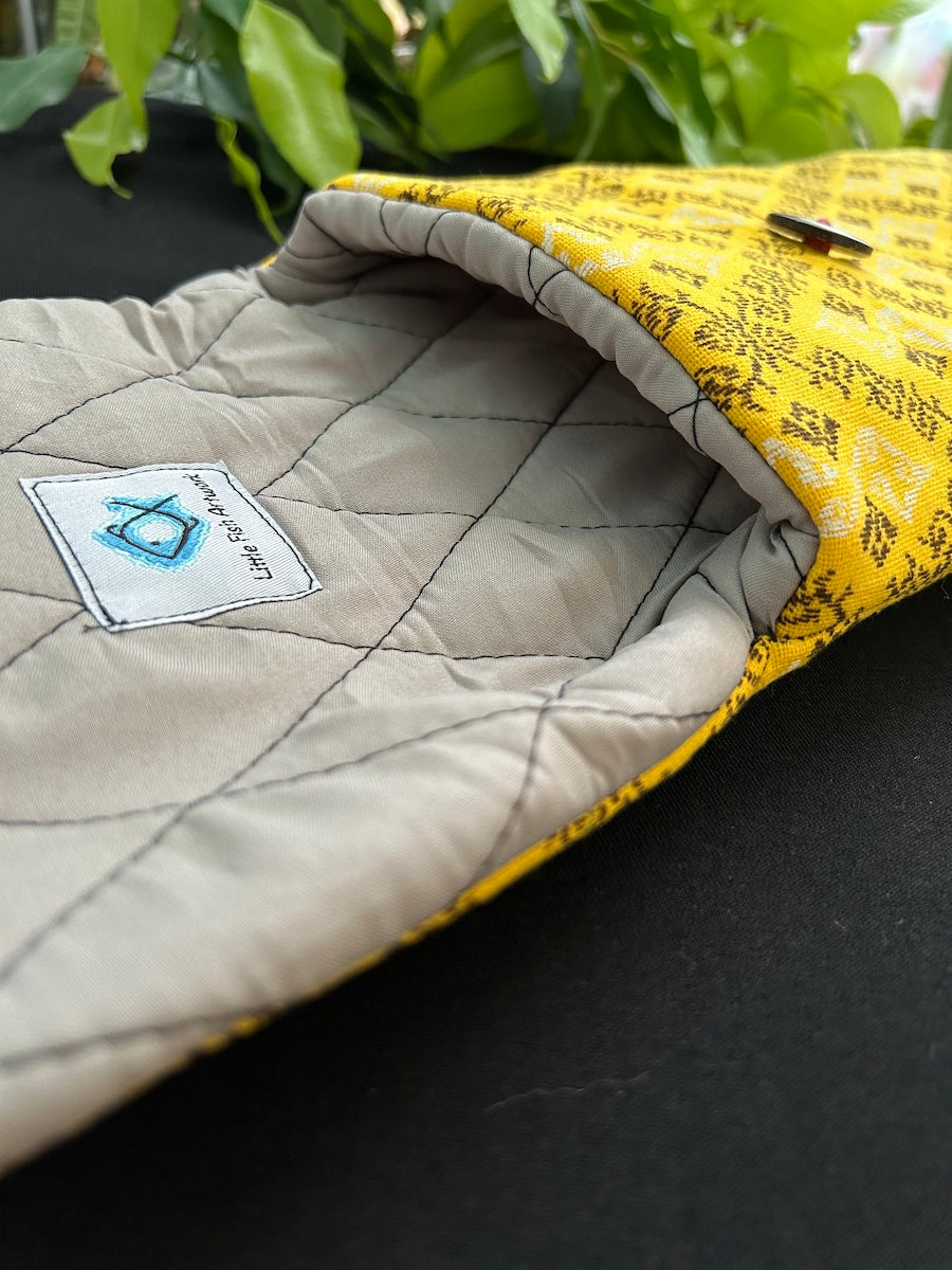 Little Fish Cotton Flute Bag - Sunflower - Suitable for Large Flute Flute Bags Little Fish Artwork