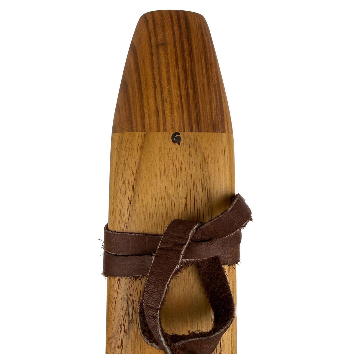 Native American Drone Flute in G minor by Nash Tavewa, Teak with Zebrawood Mouthpiece
