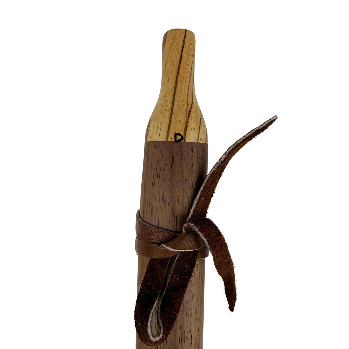 Native American Flute in Low D Minor by Nash Tavewa, Peruvian Black Walnut with Zebrawood Mouthpiece