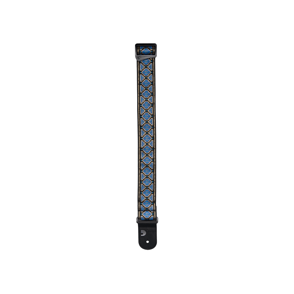 Eco Woven Guitar Strap, Blue & Gold