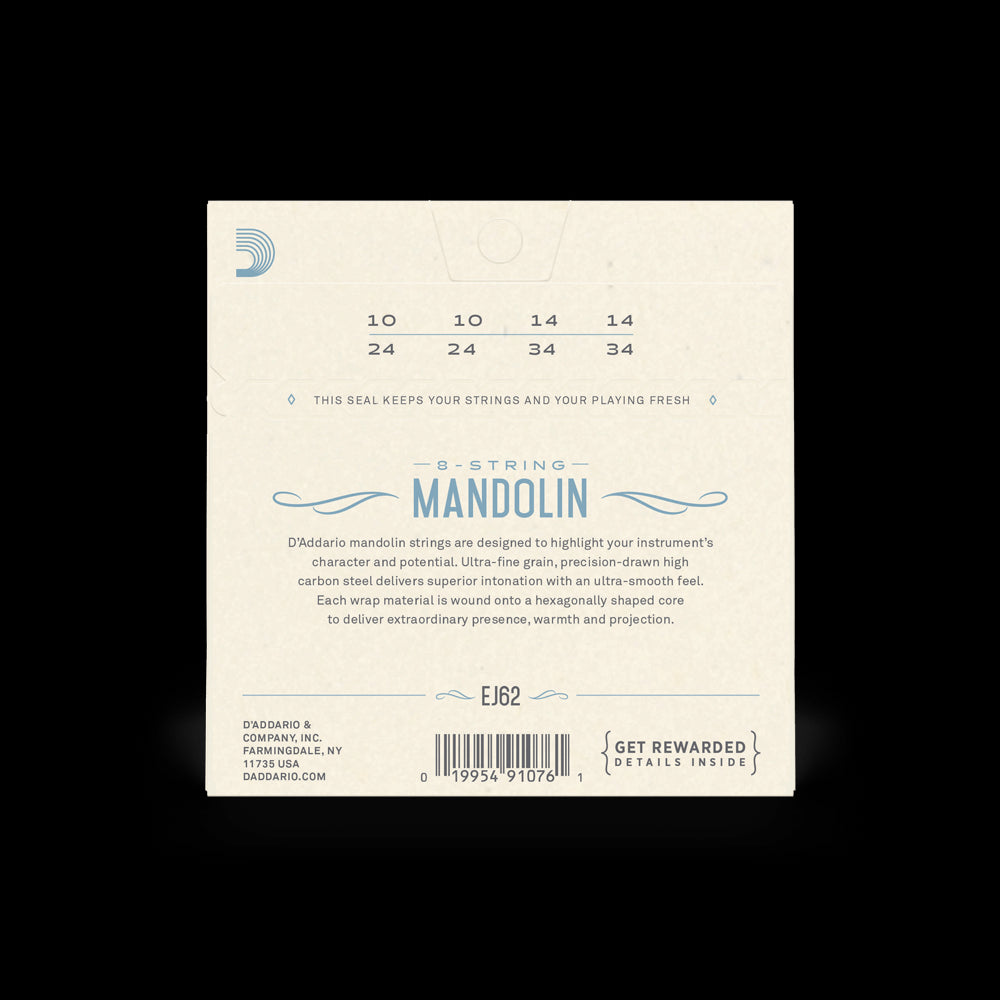D'Addario Mandolin Light 80/20 Bronze Strings EJ62 Accessories_Strings D'Addario