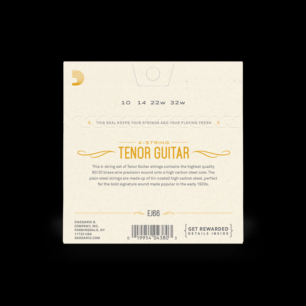 D'Addario Tenor Guitar Bronze 80/20 Strings D'Addario EJ66 Accessories_Strings D'Addario   