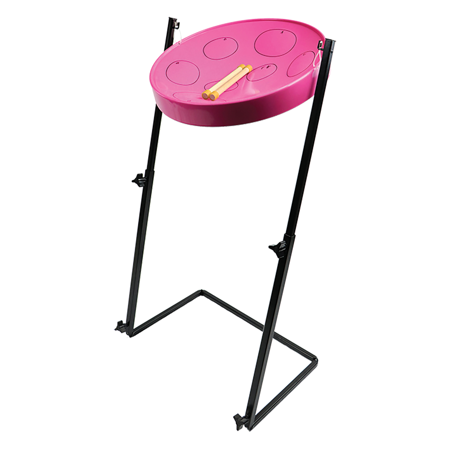 Panyard Jumbie Jam Steel Drum Ready-to-Play Kit with Metal Z-Floor Stand (G Diatonic) Steel Drums Panyard Pink Pan
