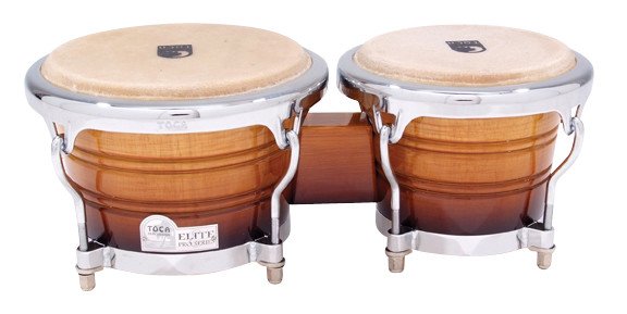 Toca 3170-NF Wood Elite Pro Bongos - Natural Fade Bongos Toca