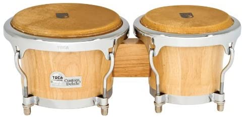 Toca 4600-NW Custom Deluxe Wood Bongos - Natural Wood Finish Bongos Toca