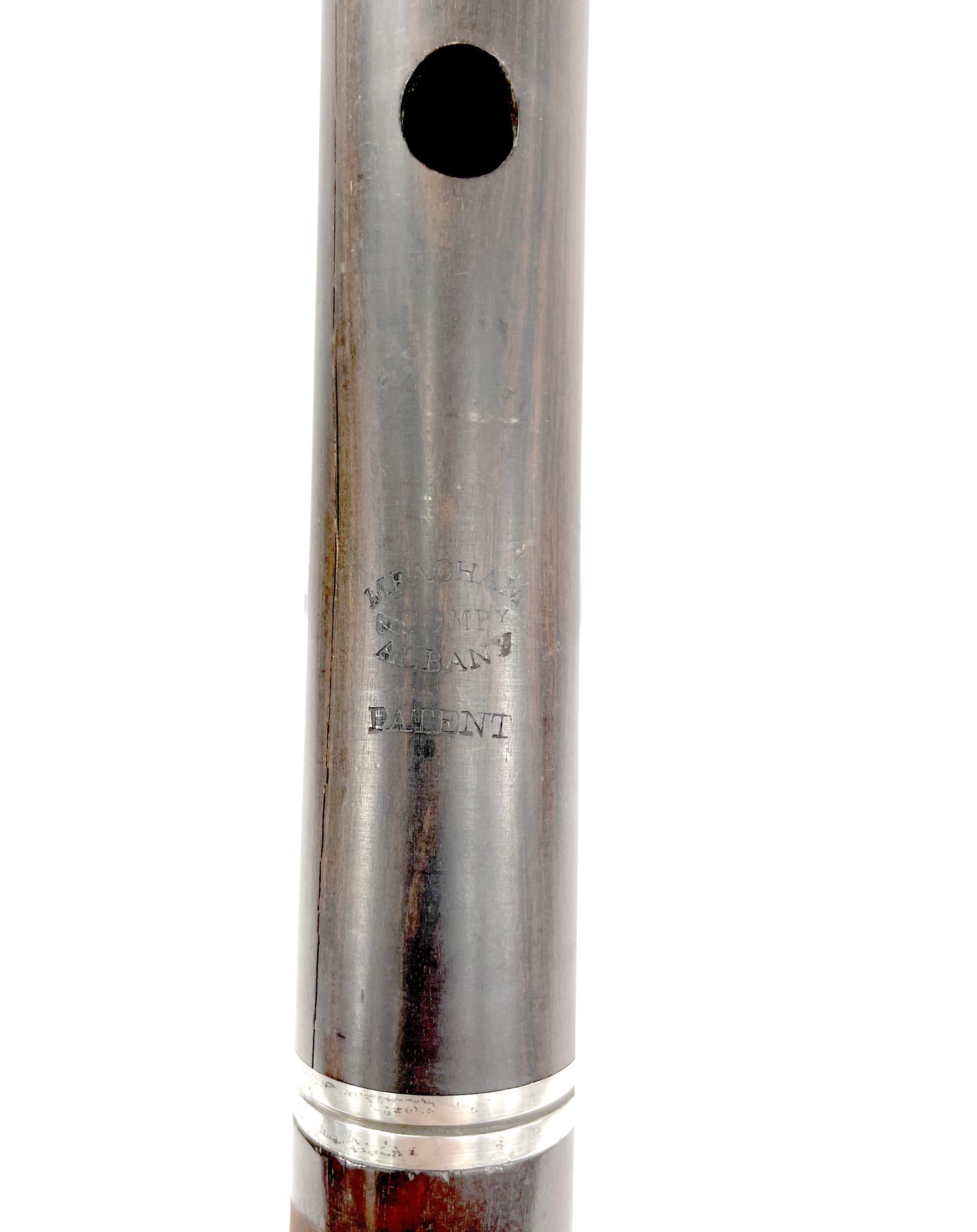 English Simple System Flute, Meacham & Co., Albany NY, 4 key, c1825 Flutes Lark in the Morning