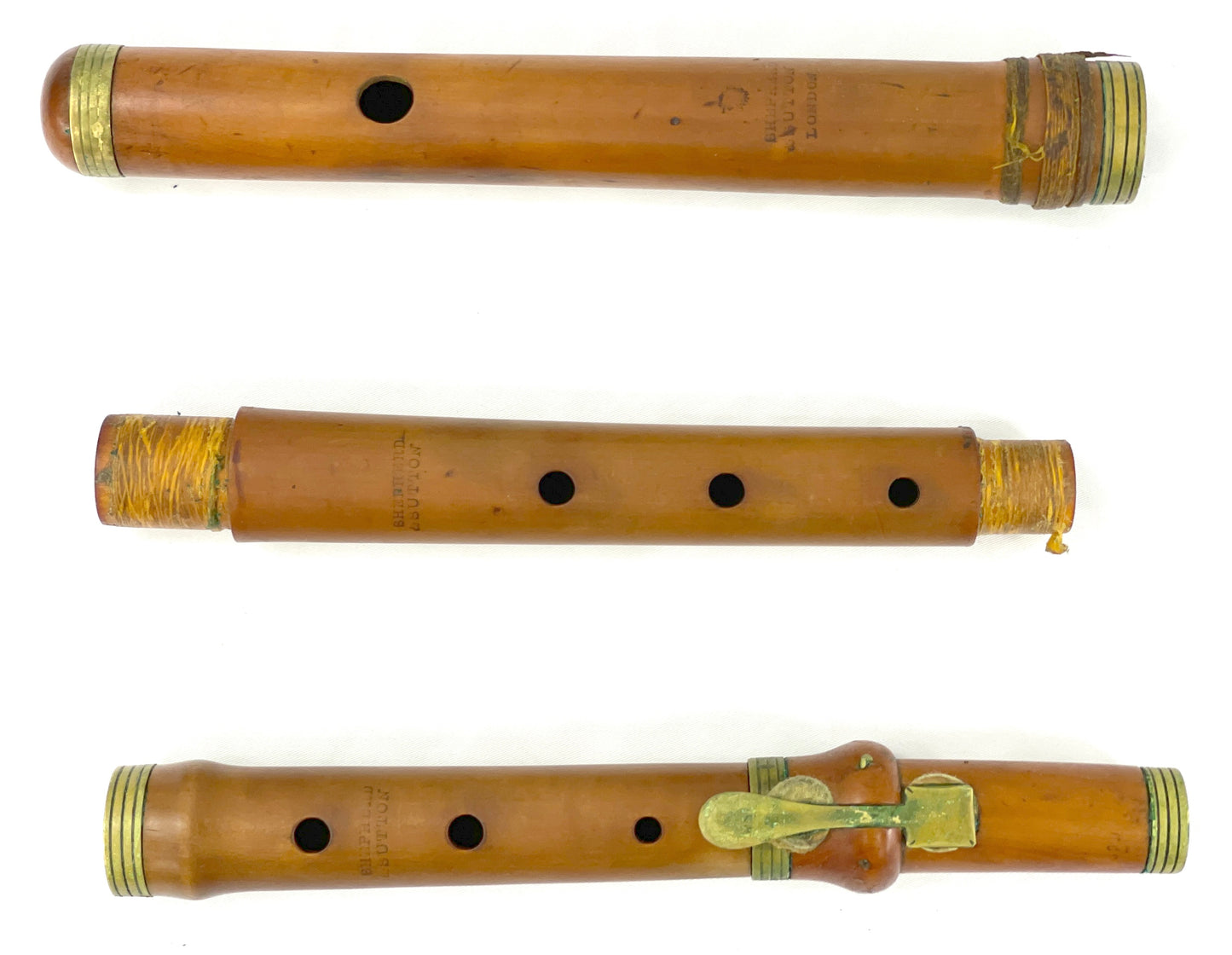 Shepard & Sutton Flute, London, 1 key, Boxwood and brass. 1830-32 Flutes Lark in the Morning