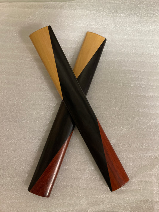 Mr Bones Musical Laminated Bones Boxwood Ebony Vermillion Wood Pair Bones Lark in the Morning