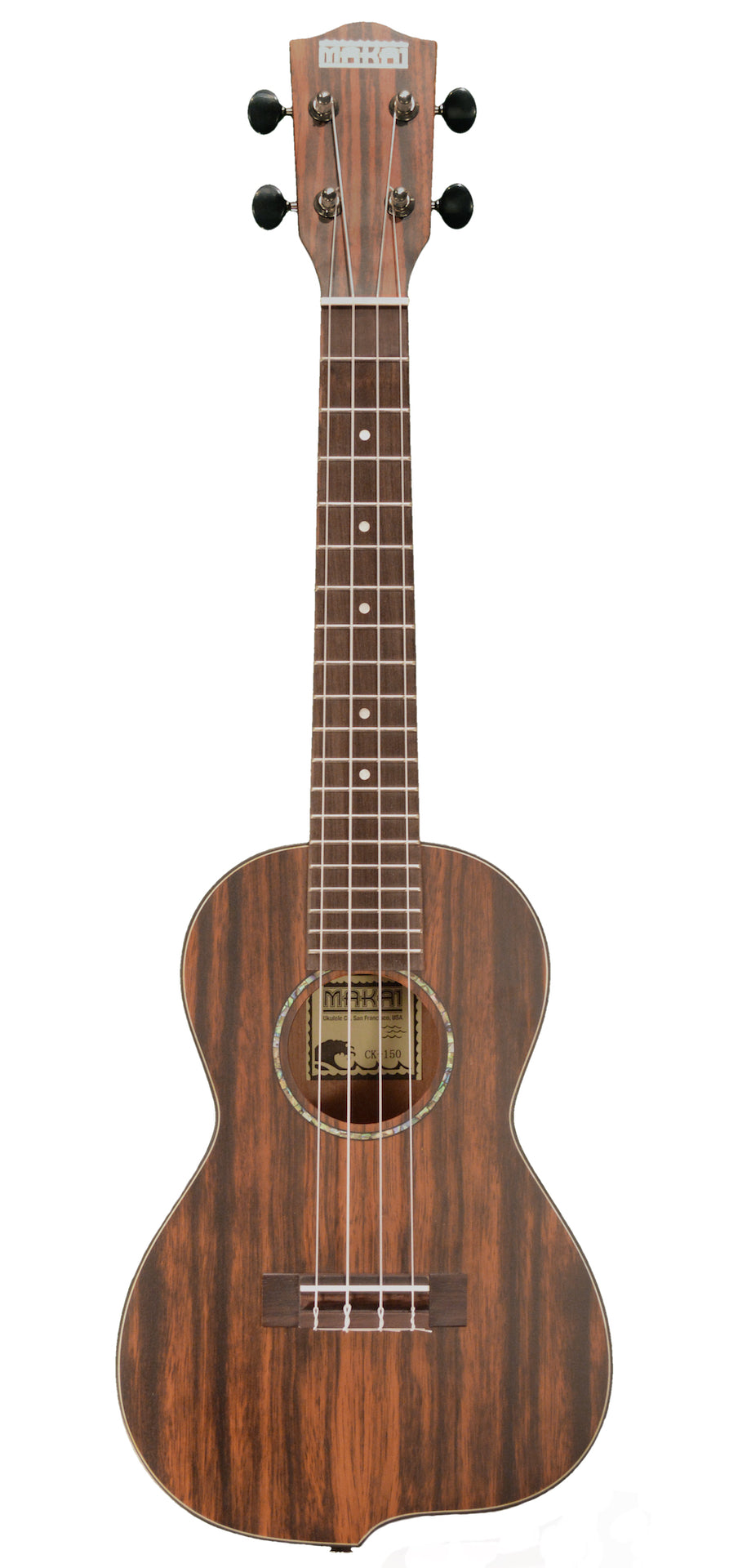 Makai CK-150 Ebony Laminate Concert Ukulele Concert Ukulele Makai
