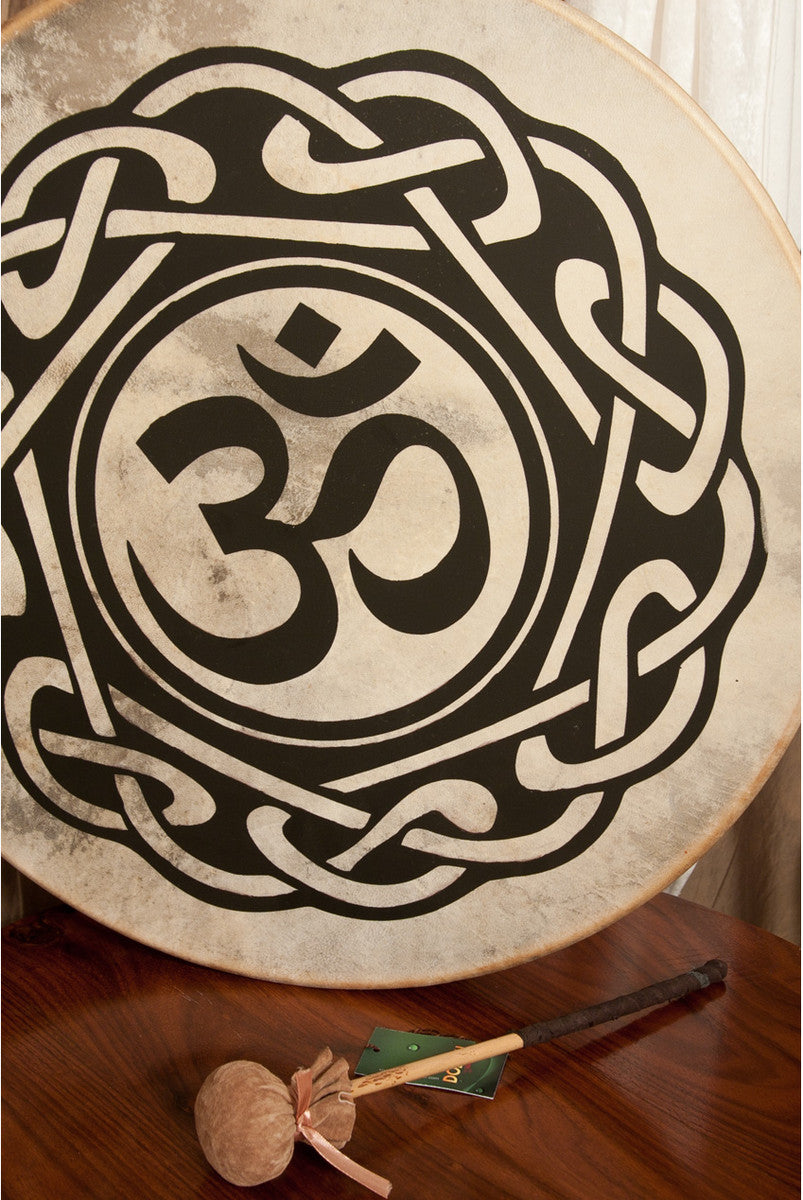 DOBANI Pretuned Goatskin Head Wood Frame Drum With Beater 22-BY-2-inch OM Frame Drums DOBANI